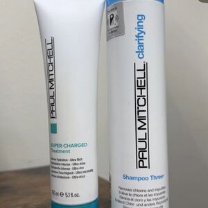 Paul Mitchell Shampoo Three 10.14 oz + Super-Charged Treatment 5.1 oz NEW